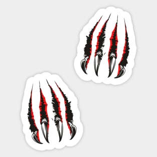 Werewolf Attack Claws Ripping Through! Sticker